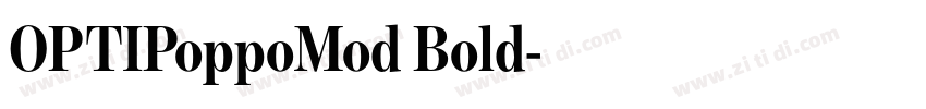 OPTIPoppoMod Bold字体转换